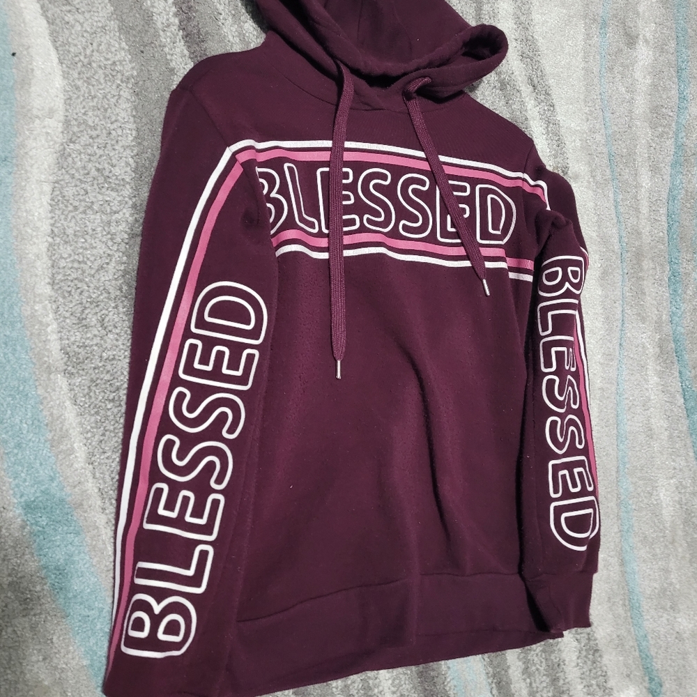 Maroon 'Blessed' Hoodie
